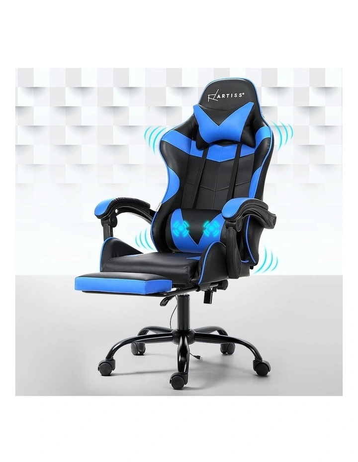 Gaming Massage Office Chair in Blue