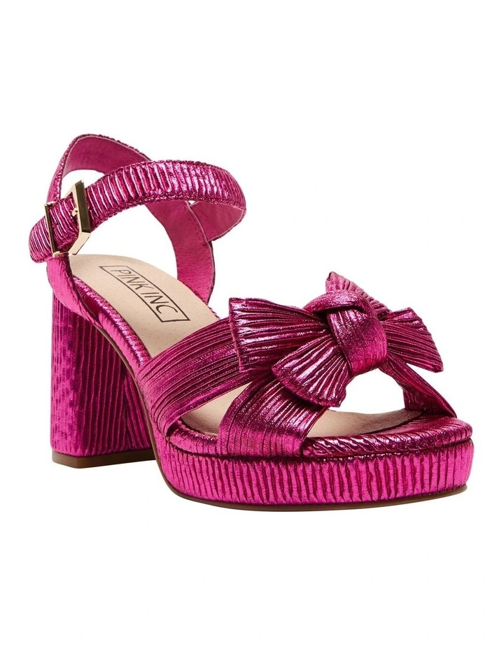 Sherbet Sandals in Pink Pleat