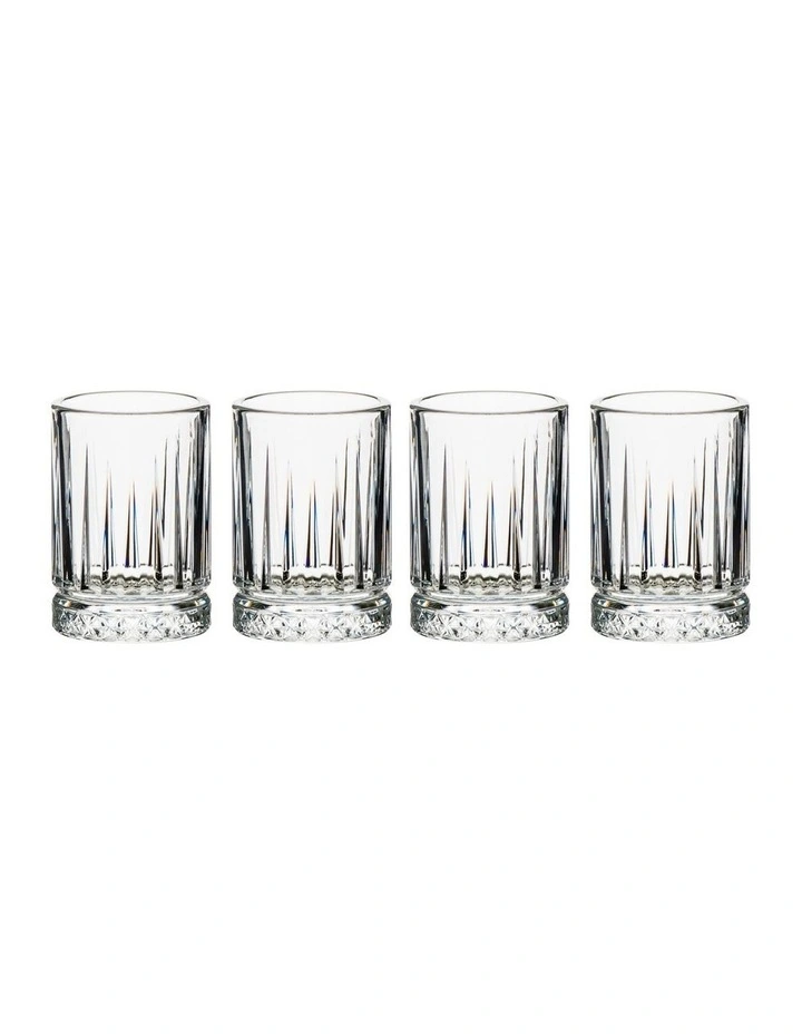 Cocktail & Co Atlas Shot Glass Gift Boxed Set of 4 60ML in Clear