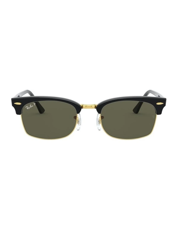 Clubmaster Square Black RB3916 Polarised Sunglasses