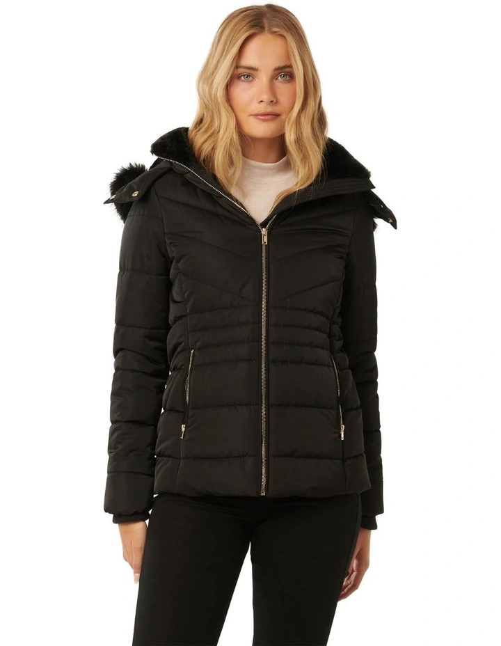 Mimi Short Puffa Jacket in Black