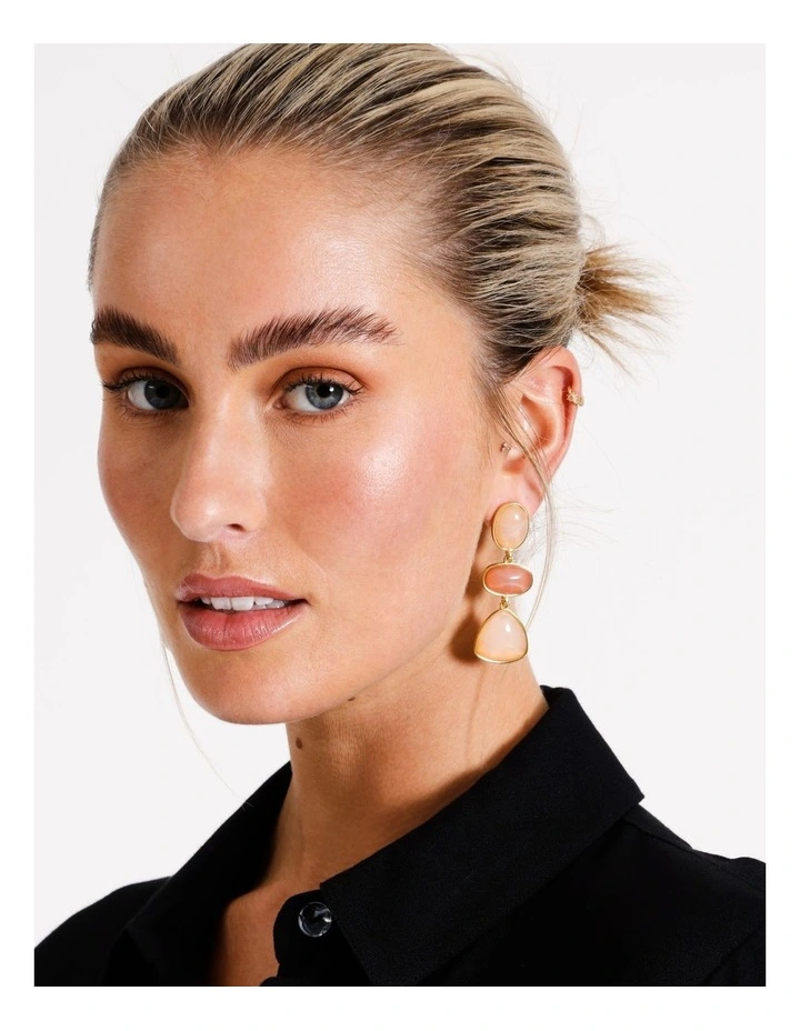 Stones Earring in Pink