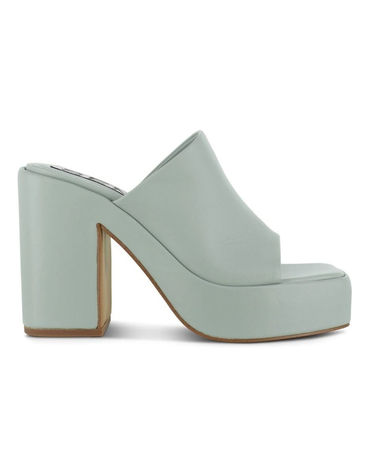 Yael Heeled Mules in Green