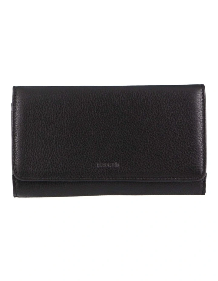Italian Leather Multi-Compartment Wallet in Black