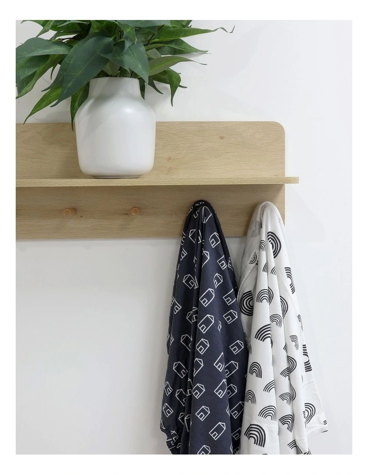Nordic Jersey Wrap 2 Pack in Charcoal/White