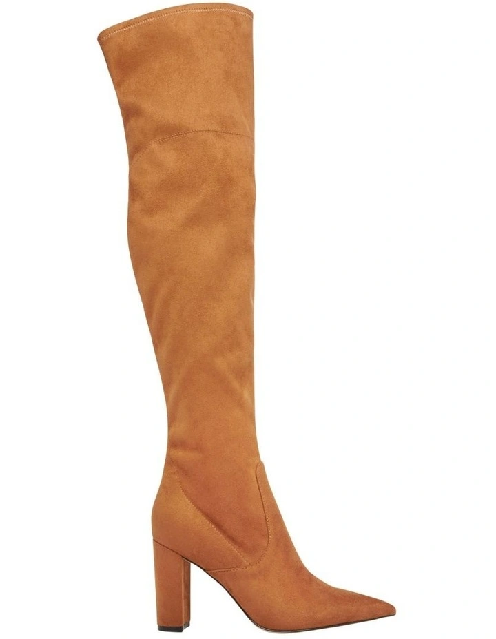 Daser Thigh High Boots in Tan