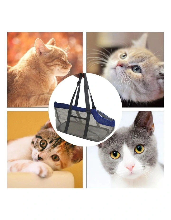 Breathable Net Mesh Pet Carrier Bag in Grey