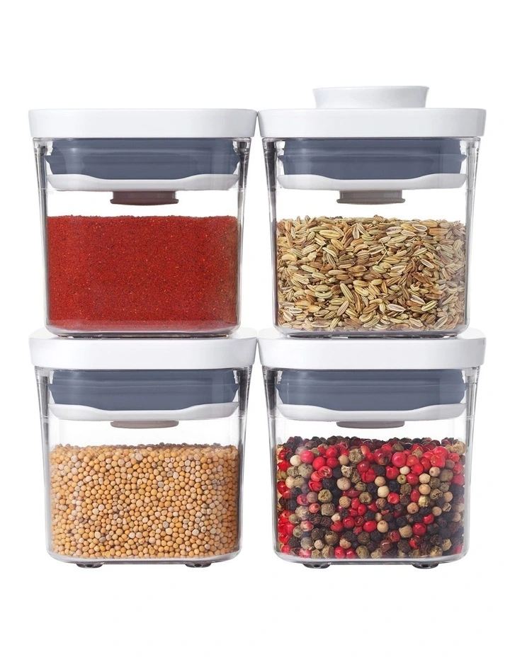 Pop Mini Container Set 4 Piece in Clear