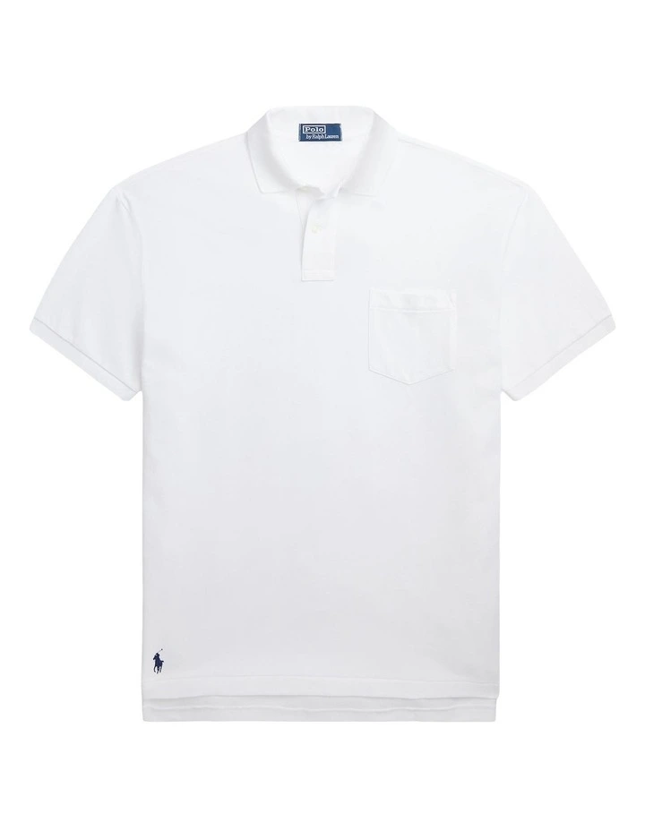Big Fit Mesh Polo Shirt in White