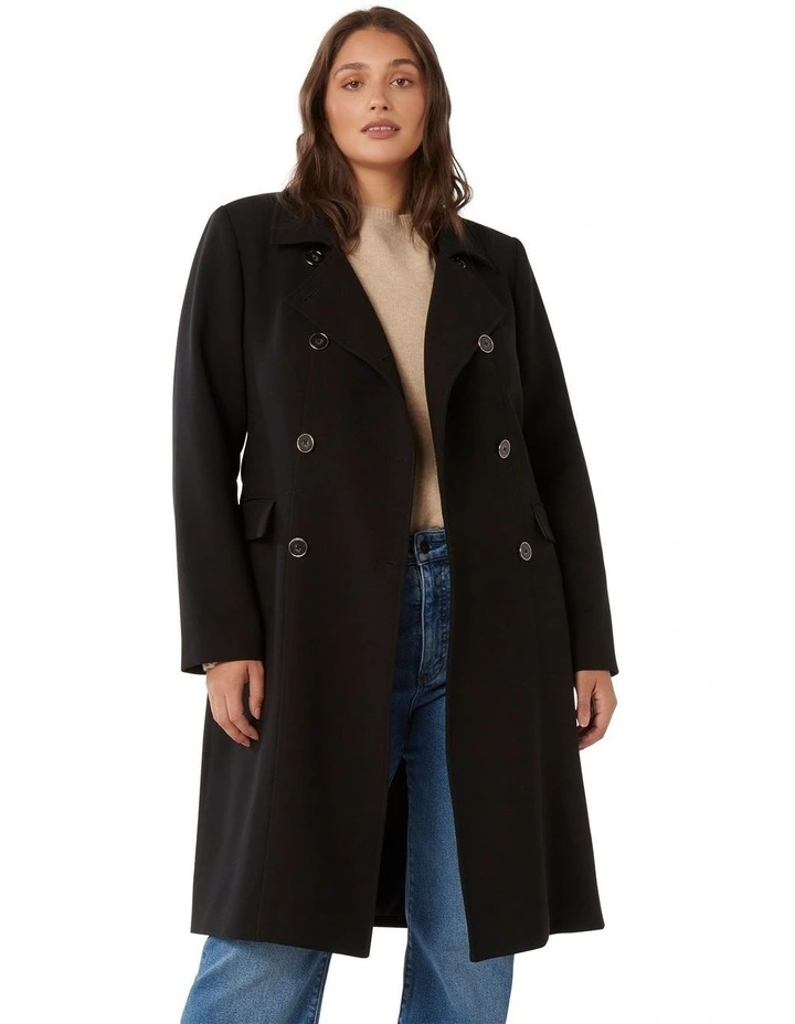 Cindy Classic Trench Coat in Black