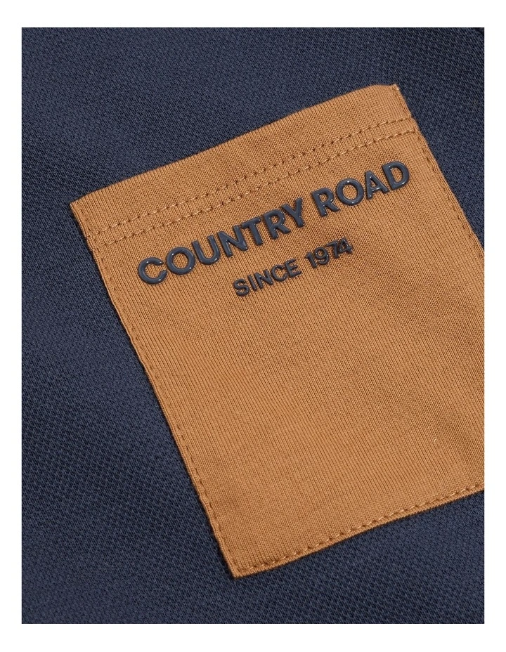 Pocket Pique T-shirt in Navy