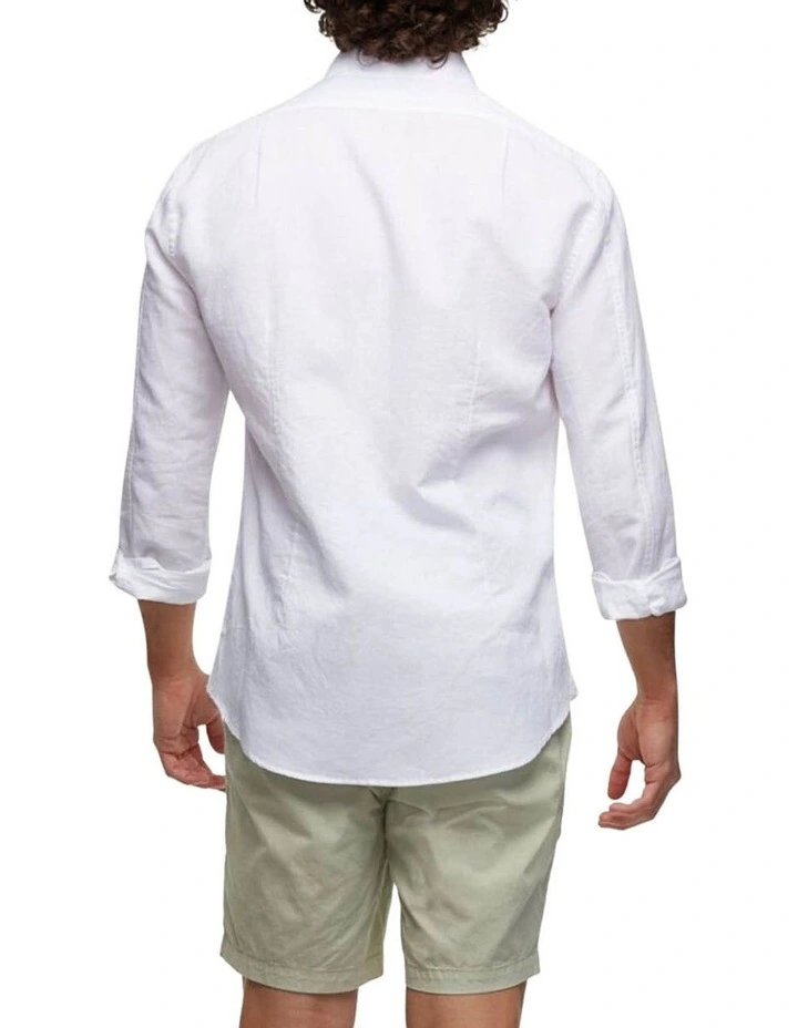 The Slim Rickard Long Sleeve Shirt White