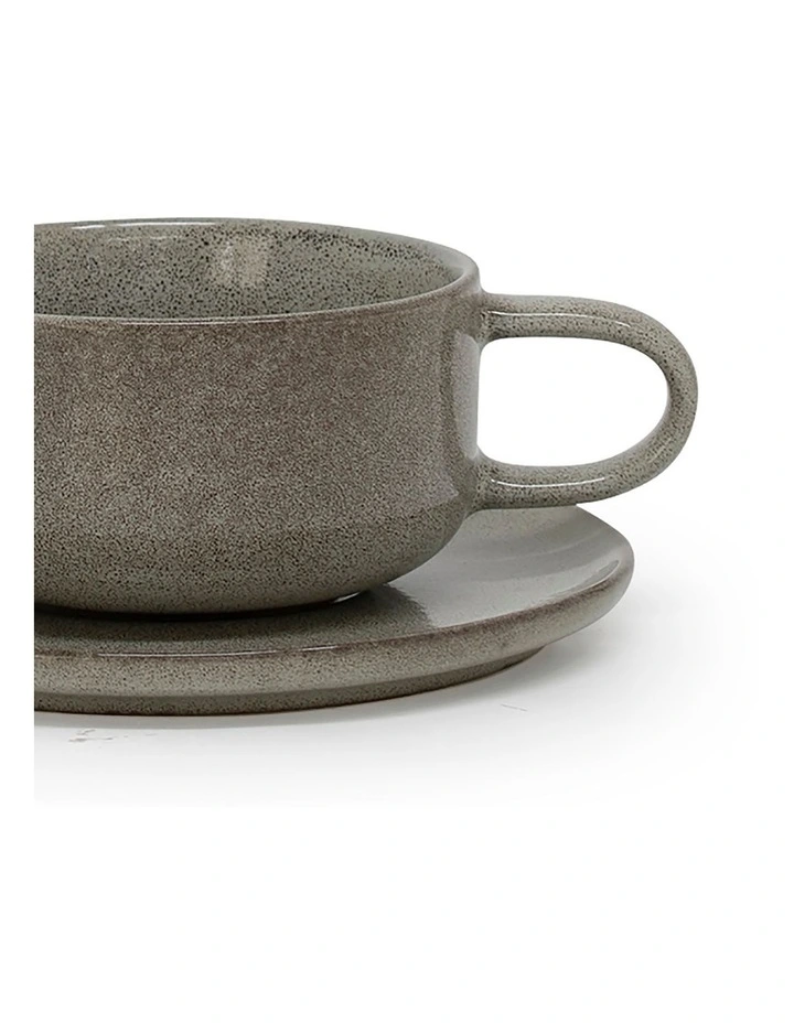 Relic Tea Cup & Saucer Set 260ml Moss