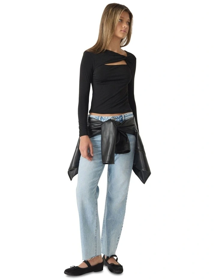 Sonia Cut Out Top in Black