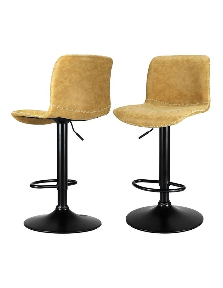 Kitchen Swivel Bar Stool x2 in Brown