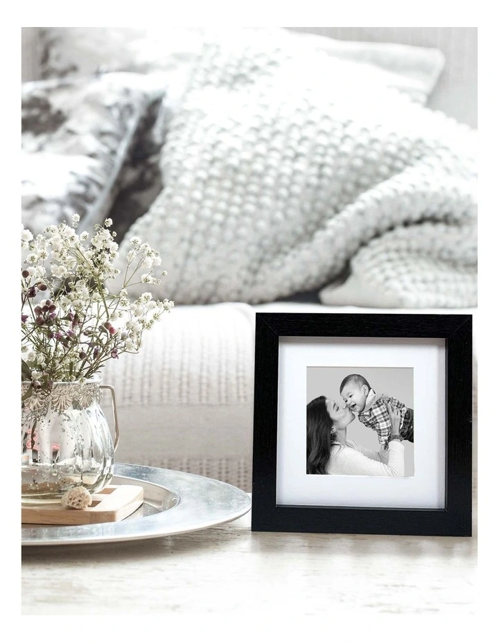 Photo Frame 15x15/10x10cm in Black