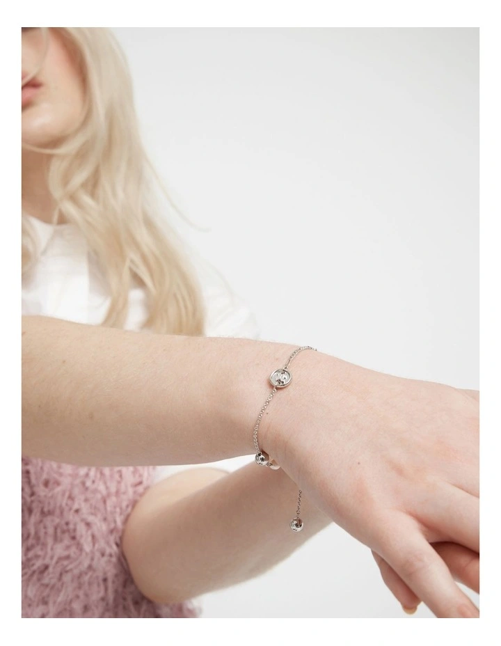 Mim-charmed Wrist Bracelet in Silver