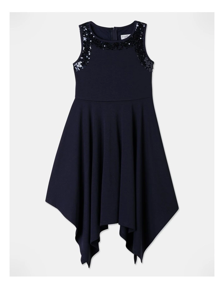 Ponti Dress In Navy