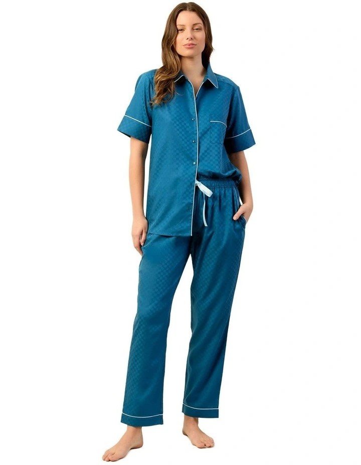 Azure Pyjama Set Short in Teal