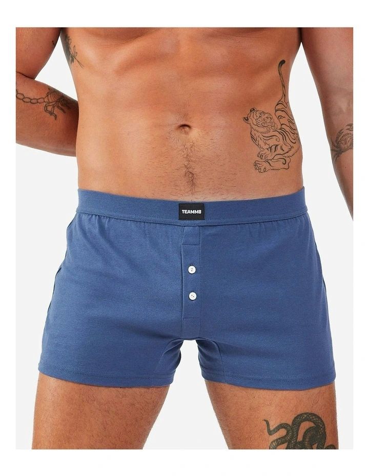 Cotton Boxer Short in Navy