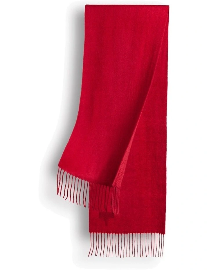 Cashmere And Wool Scarf in Tomato