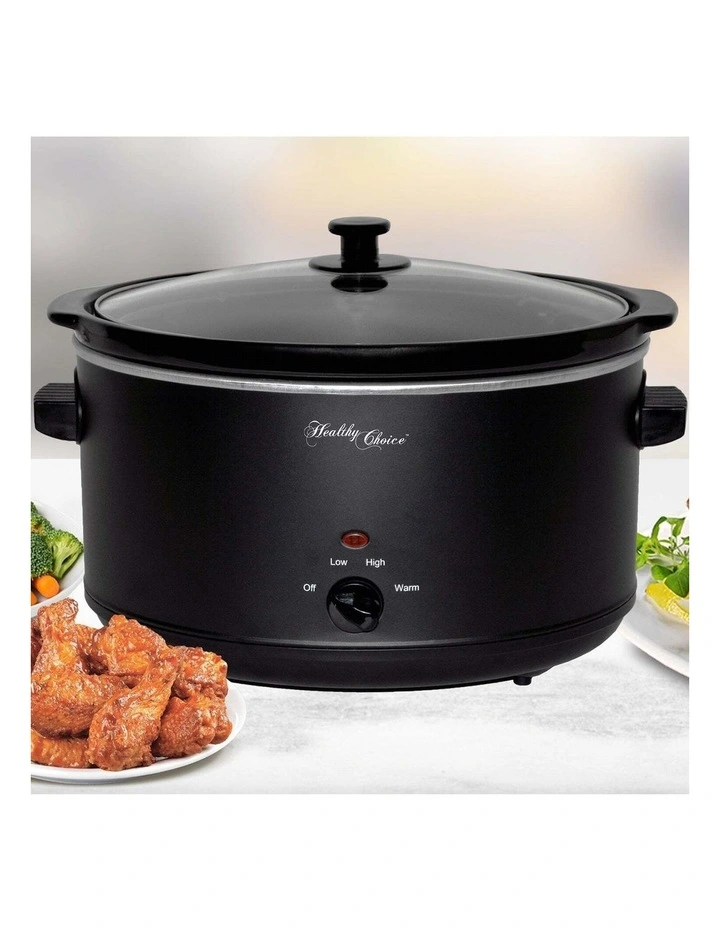 8L Slow Cooker in Black