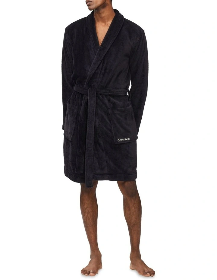 Plush Robe in Black