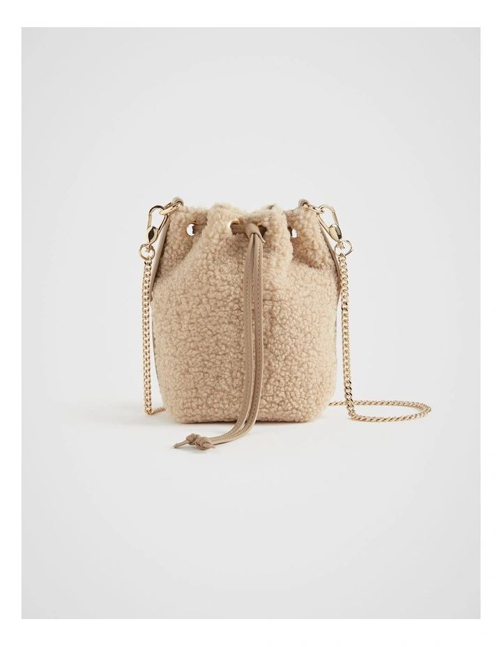 Mini Bucket Bag in Champagne Beige