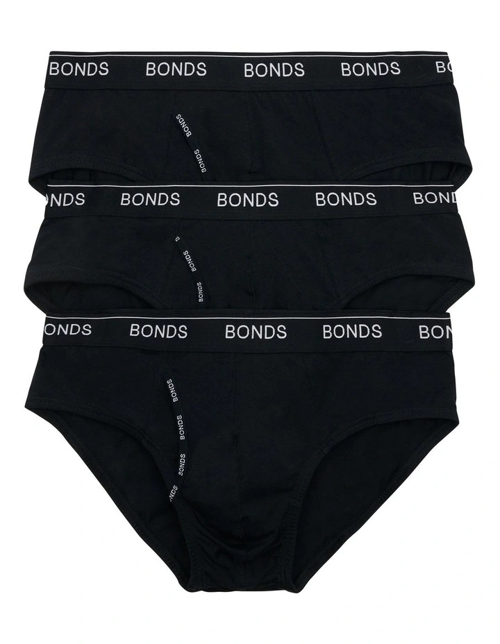 Guyfront Briefs 3 Pack in Black