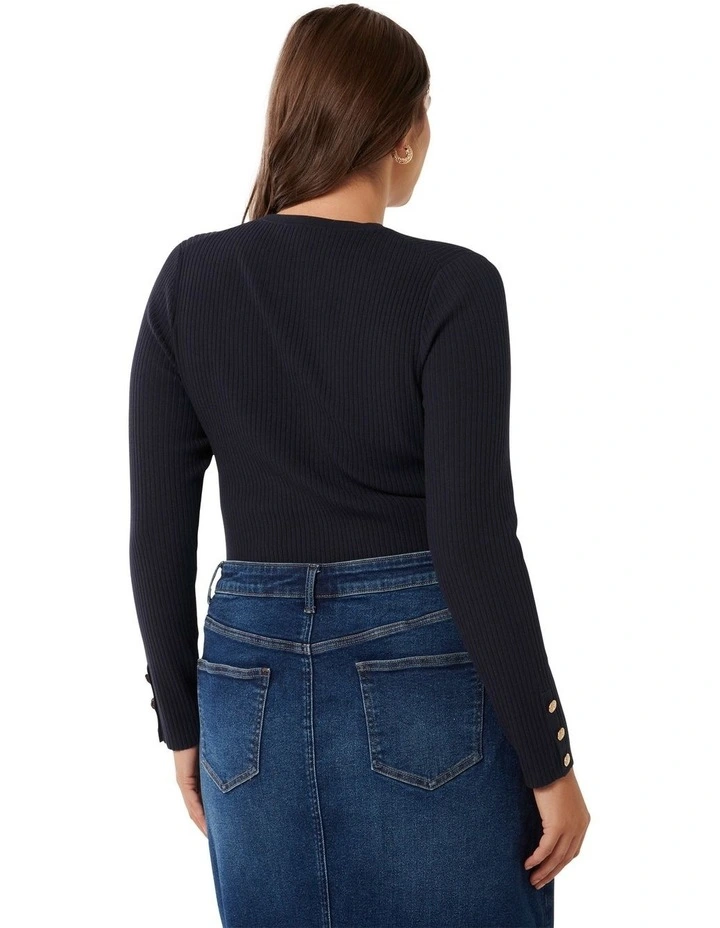 Della Rib Knit Jumpers in Blue