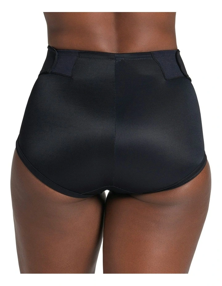 Firm Compression Adjustable Postpartum Belly Wrap Brief in Black