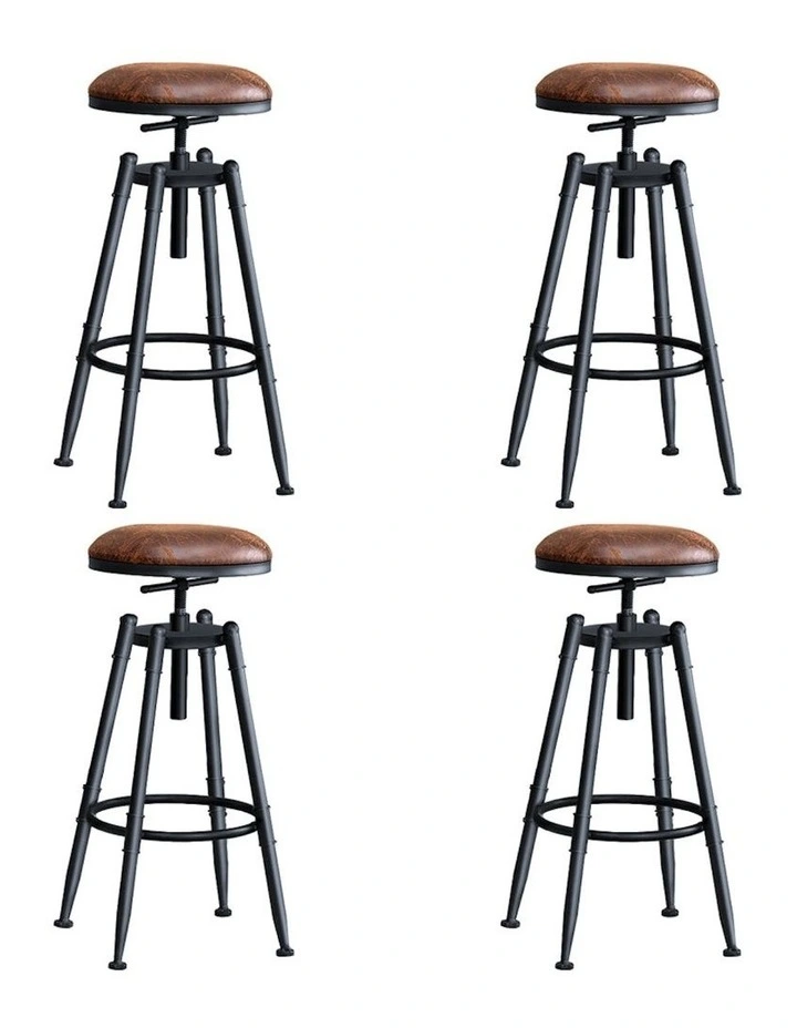 4x Bar Stools in Brown