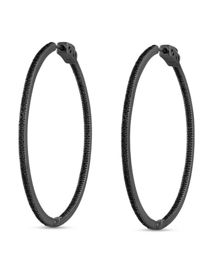 Light Hoop Earring in Black