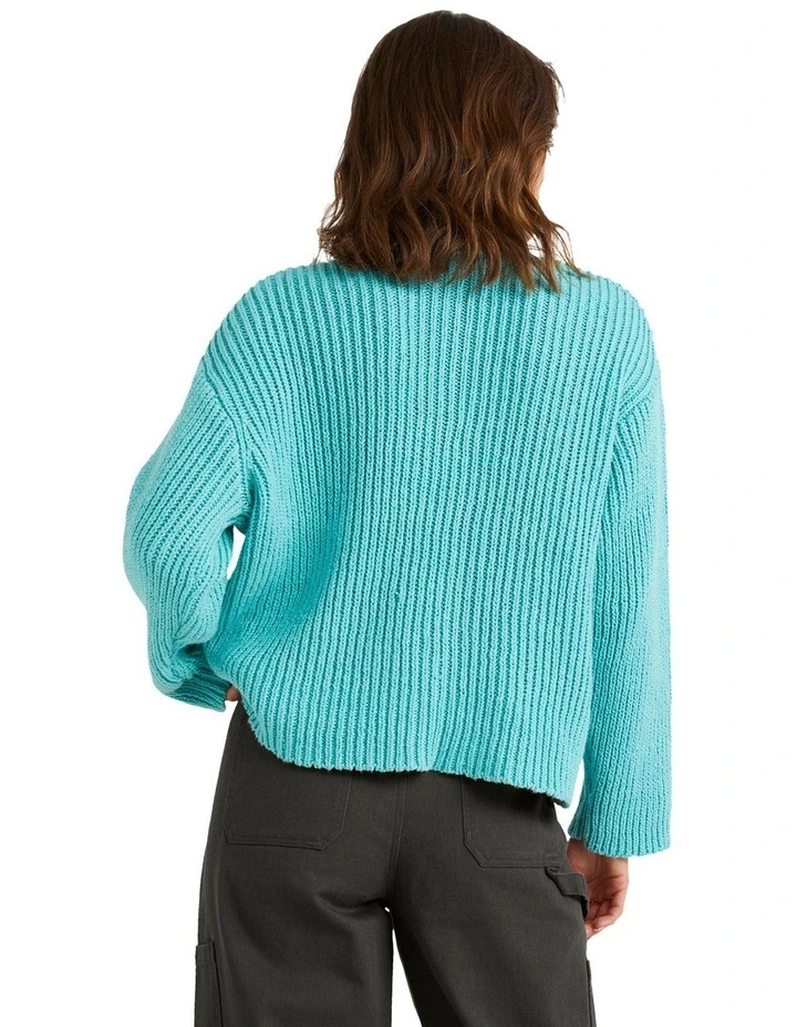 Moon Wave 2 Sweater in Bright Lagoon