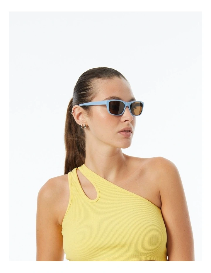 Polarised Brown Lenses Sunglasses in Blue