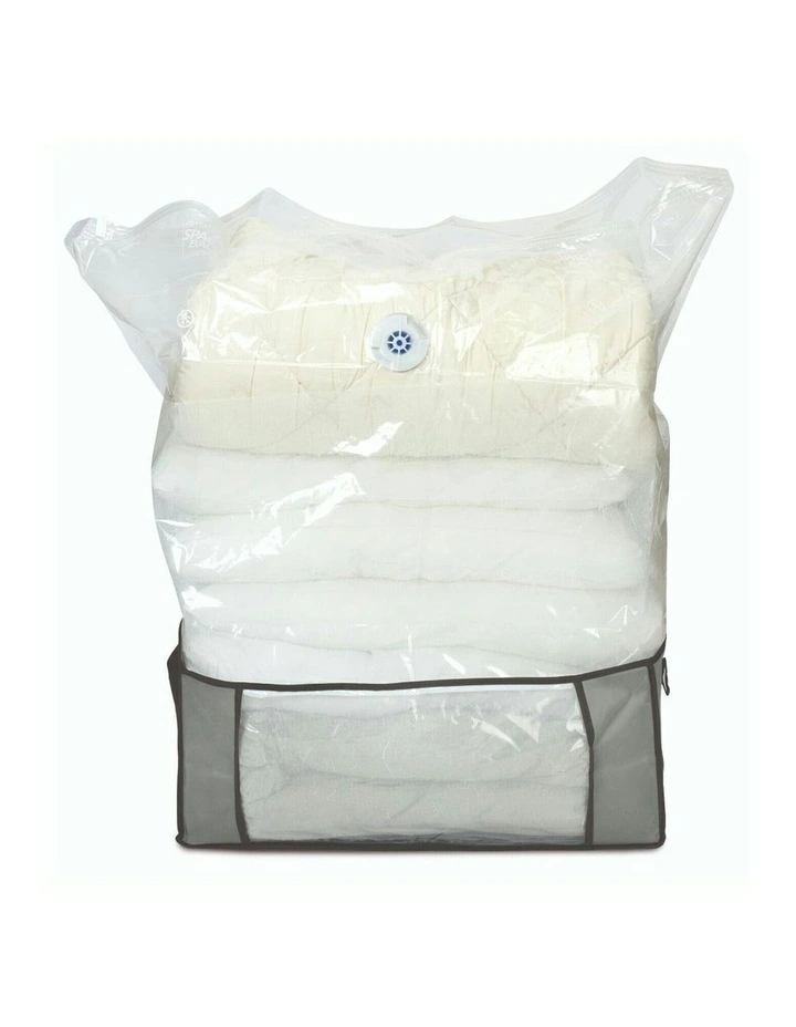 All-in-One Jumbo Vacuum Seal Storage Tote Bag in Grey
