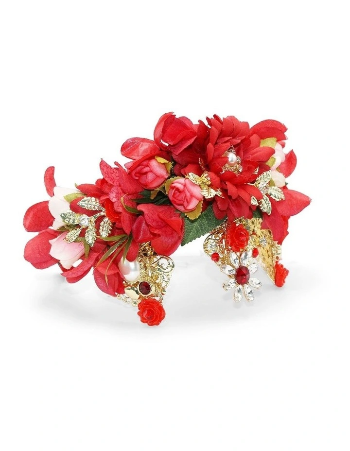 Violet Headpiece in Red