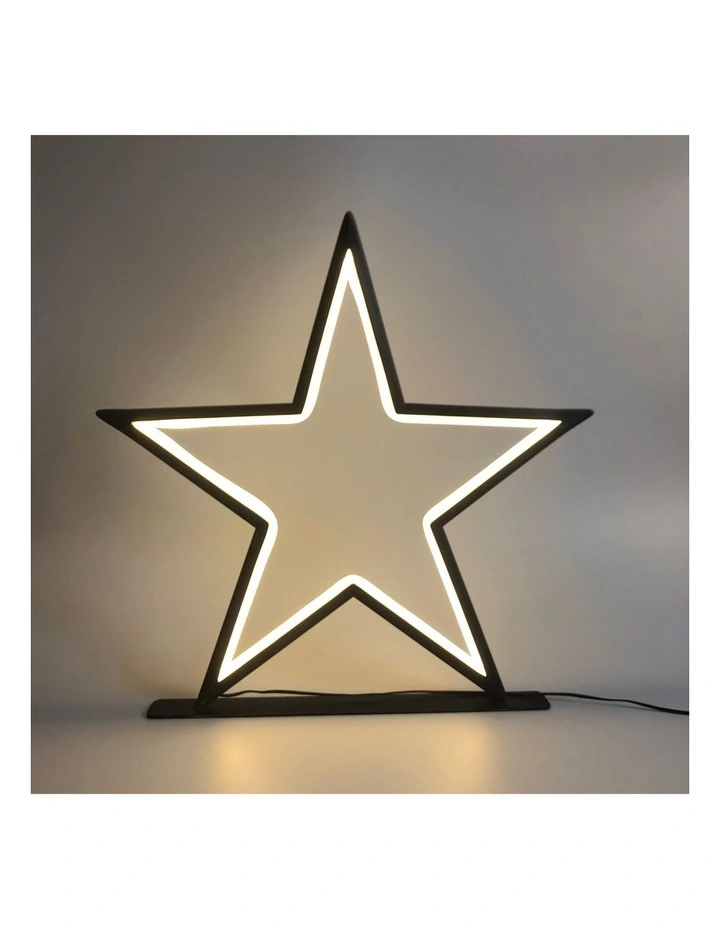 Star Neon Table Lamp in Black