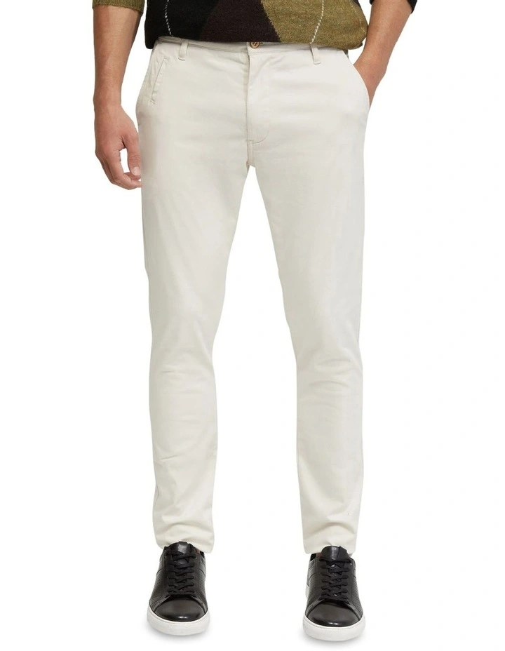 Stretch Skinny Fit Organic Cotton Chinos in Latte