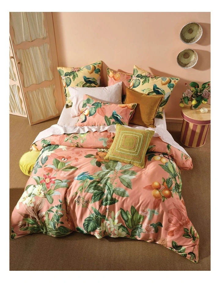 Marisol Quilt Cover Set In Guava