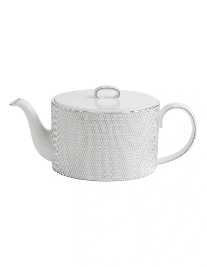 Gio Platinum Teapot in White