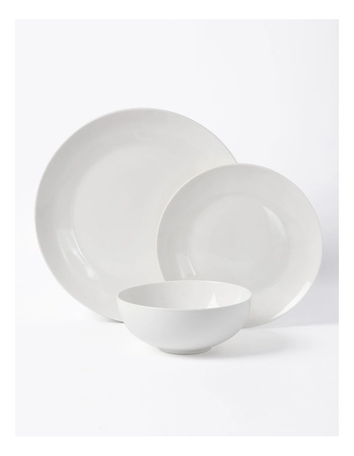 Essential Dinner Set 12 Pieces in White