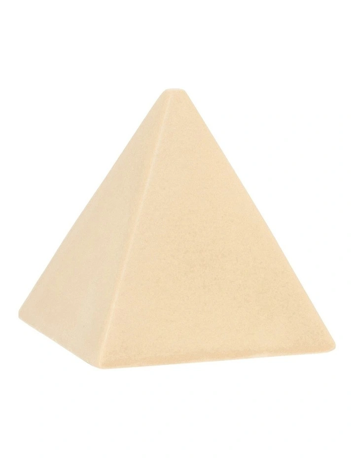 Pyramid Object 12x12cm in Taupe