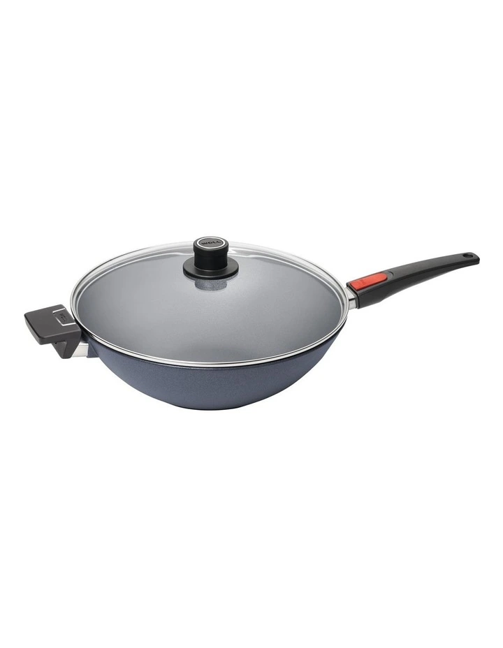 Diamond Lite Detachable Handle Induction Wok 34cm With Lid Boxed in Grey