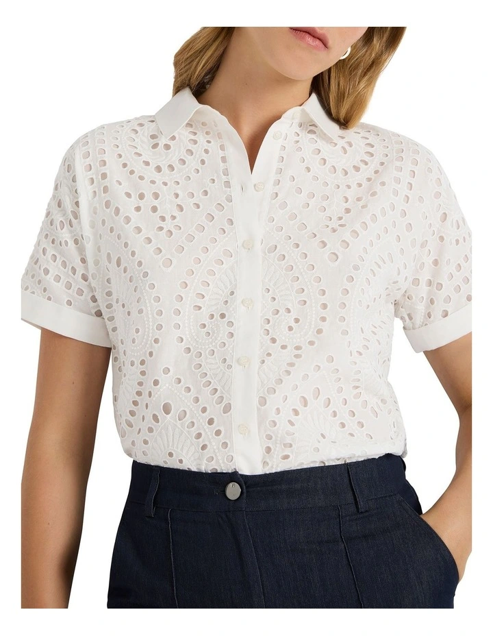 Alby Lace Top in White