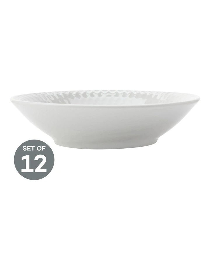 White Basics Diamonds Sauce Dish 10cm Set of 12