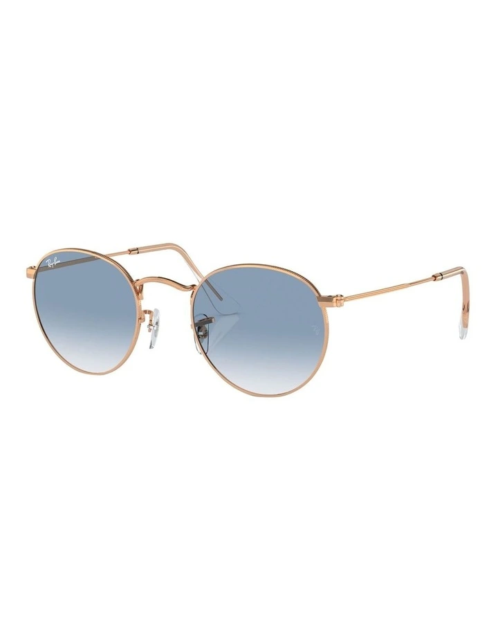 Round Metal Sunglasses in Gold