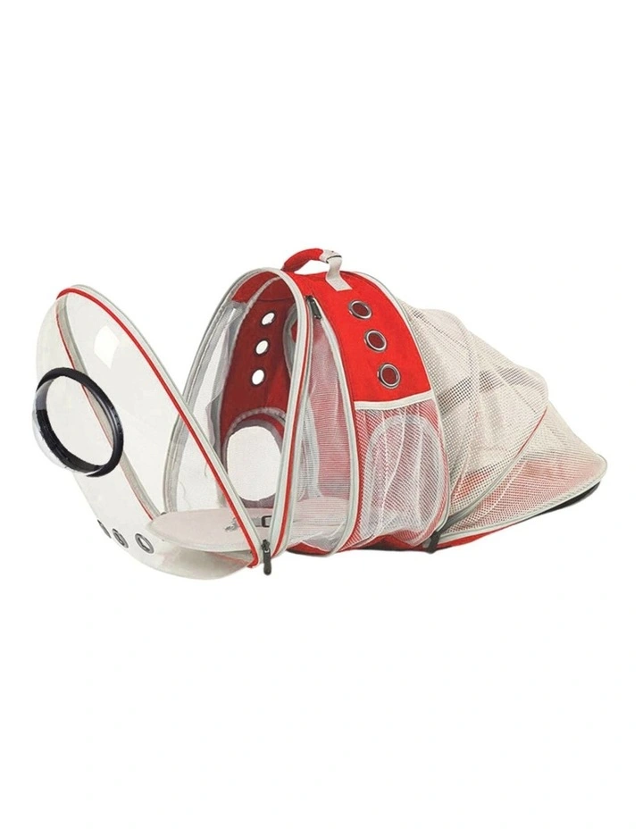 Expandable Space Capsule Backpack in Red