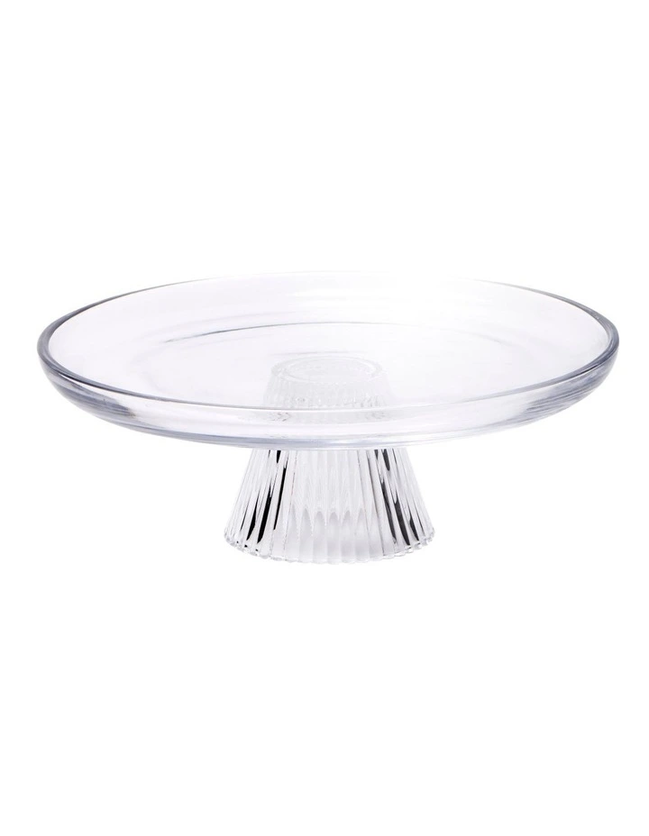 Ogin Footed Cake Plate 28x10cm in Clear