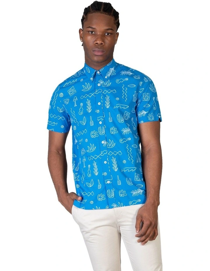Home Short Sleeve Shirt in Blue